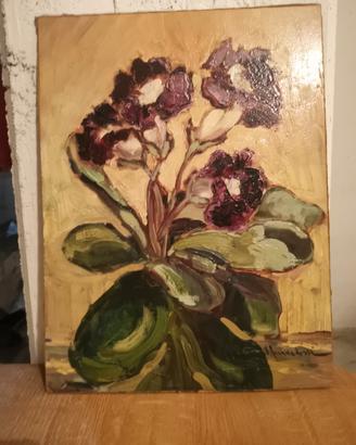 Quadro Fiori olio su masonite 41 x 31