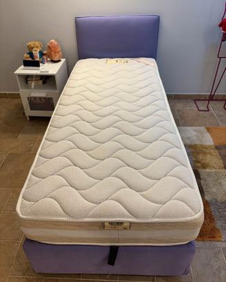 Letto singolo LAGO contenitore 80x200 + materasso