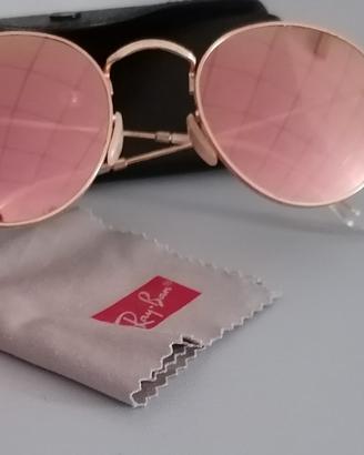 occhiali specchio rosa
