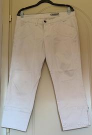 Pantaloni a 3/4 in cotone bianco