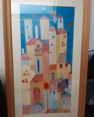 Quadro Giuliana Lazzerini "Torri di San Gimignano"