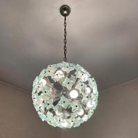 Lampadario sputnik Fontana Arte vetro scalpellato