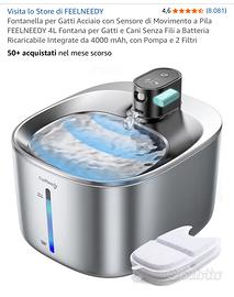 Fontanella in acciaio inox per cani/gatti