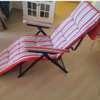 Sedia sdraio pieghevole imbottita