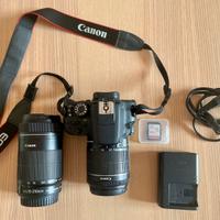 Canon EOS 100D+obiettivi originali 18-55 e 55-250