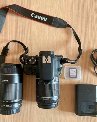 Canon EOS 100D+obiettivi originali 18-55 e 55-250