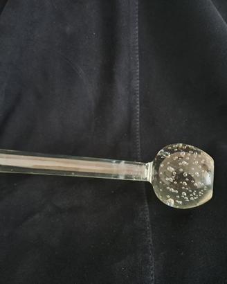 Vaso solifiore vintage in vetro bulicante 