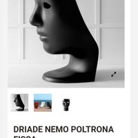poltrona driade nemo nera 