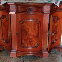 Credenza vintage in radica di noce-Stile Luigi X