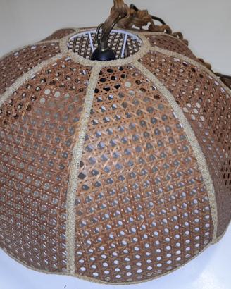 Lampadario in paglia di Vienna