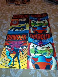 Lotto 4 Cartoline Diabolik vintage 2001/2007