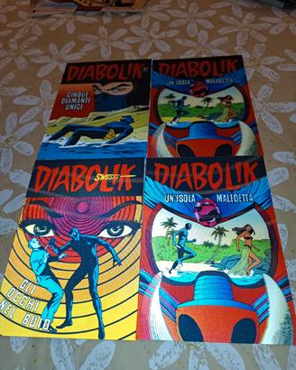 Lotto 4 Cartoline Diabolik vintage 2001/2007