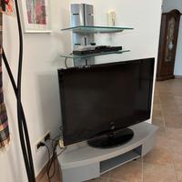Mobile angolare più tivù, lettore vhs e cd