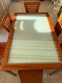 Tavolo  e sedie Calligaris 6 posti estendibili