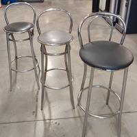 Sgabelli tipo alto, struttura acciaio inox