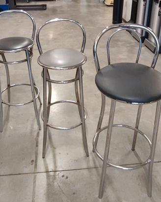 Sgabelli tipo alto, struttura acciaio inox