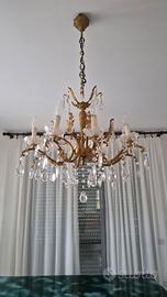 lampadario stile classico pendenti in cristallo