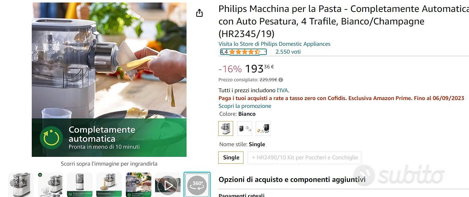 Kit Paccheri E Conchiglie Philips Pasta Maker