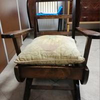 sedia a dondolo per bambini vintage