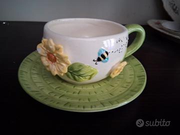 Tazza con piattino da collezione