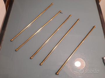 bastoni per fermo tappeto scala in ottone