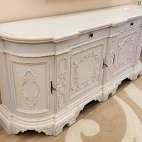 Mobile da salotto in legno massello bianco