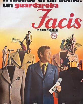 Manifesto vintage MODA FACIS anni '70 TELATO