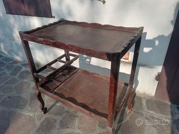 Carrello portavivande in legno di inizi 900