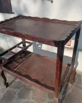 Carrello portavivande in legno di inizi 900