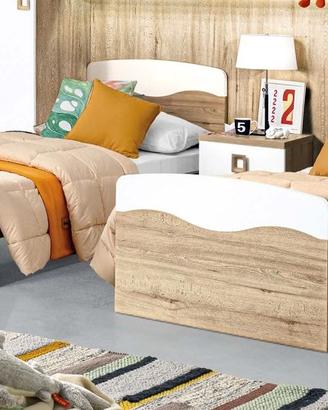 Struttura letto singolo giroletto 2 pezzi