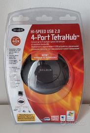 HUB USB 2.0 4 PORTE PER PC WINDOWS E MAC