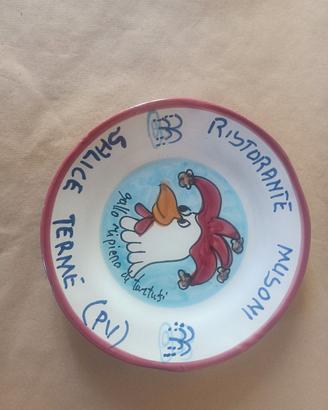 Piatto da parete decorato a mano 
