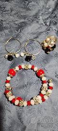 set bracciale + orecchini+ anello