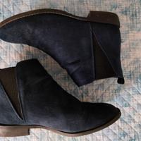 Stivaletti camoscio blu