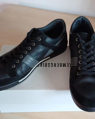 Sneakers BIKKEMBERGS Pelle Nera Tg 45