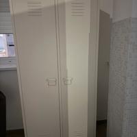 Armadietto bianco metallico