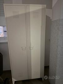 Armadietto bianco metallico