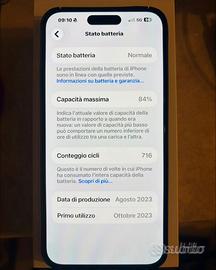 iPhone 15 pro max 256 gb grigio