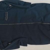 vestito longuette nero e oro