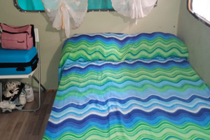 Roulotte con precaravan in campeggio