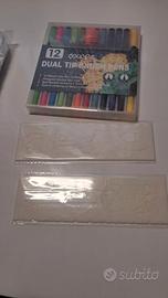 Set  10  bavaglini per bambini + colori + stencil