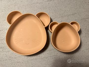 Set 2 piatti bimba in silicone Zara