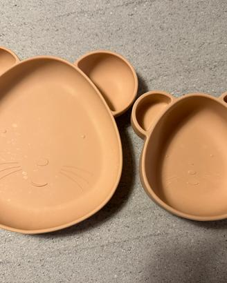 Set 2 piatti bimba in silicone Zara