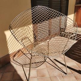 Set 4 sedie vintage in metalla stile Diamond chair