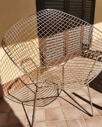 Set 4 sedie vintage in metalla stile Diamond chair