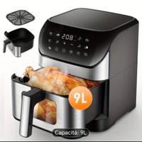 Friggitrice ad Aria 6,5L 9L Senza Olio 1800W Forno