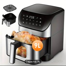 Friggitrice ad Aria 6,5L 9L Senza Olio 1800W Forno