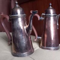 2 caffettiere in argento silver plated sheffield 