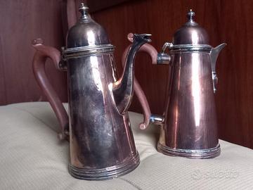 2 caffettiere in argento silver plated sheffield 