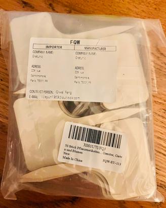 Set 50 etichette in legno per giardinaggio